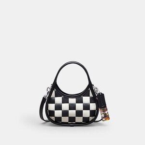 Coach Black and White Checkered Mini Bag Ergo Bag